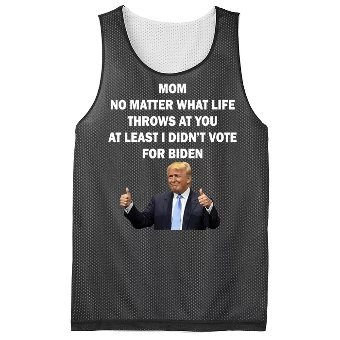 Mom Least I Didn't Vote Biden Funny Pro Republican Mesh Reversible Basketball Jersey Tank