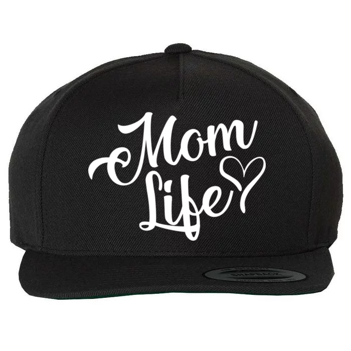 Mom Life Wool Snapback Cap