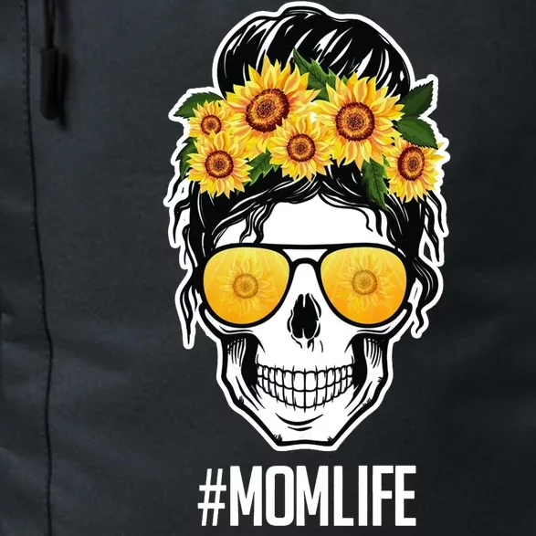 Mom Life Sunflower Skull Daily Commute Backpack