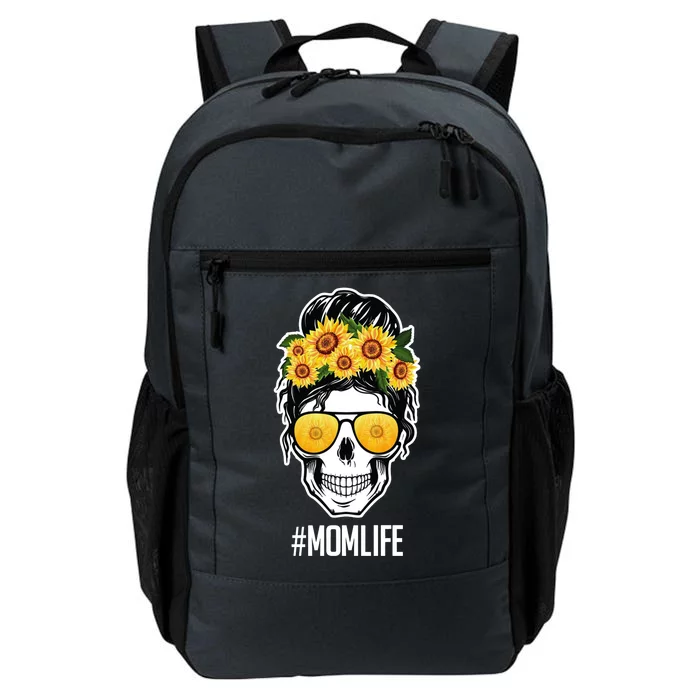 Mom Life Sunflower Skull Daily Commute Backpack