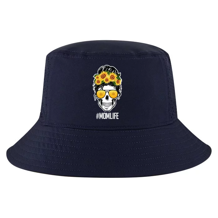 Mom Life Sunflower Skull Cool Comfort Performance Bucket Hat