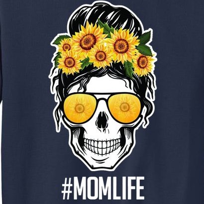 Mom Life Sunflower Skull Sweatshirt