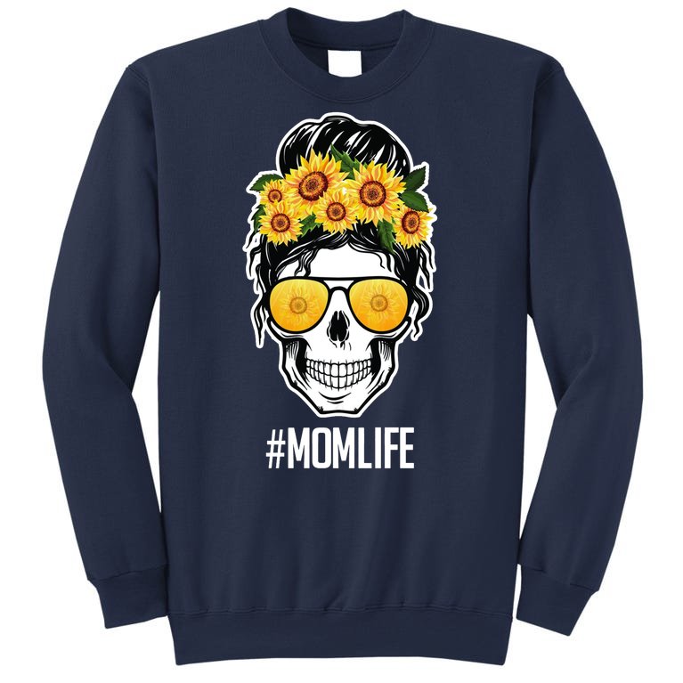 Mom Life Sunflower Skull Sweatshirt