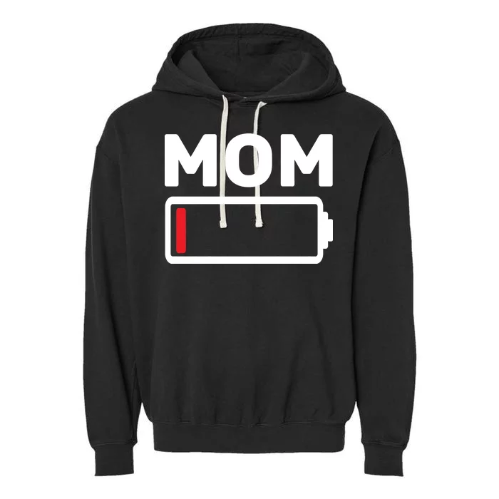 Mom Low Battery Garment-Dyed Fleece Hoodie