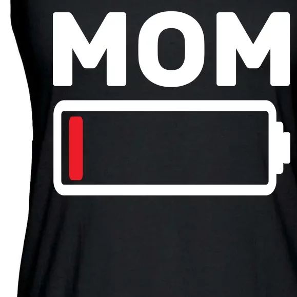 Mom Low Battery Ladies Essential Flowy Tank