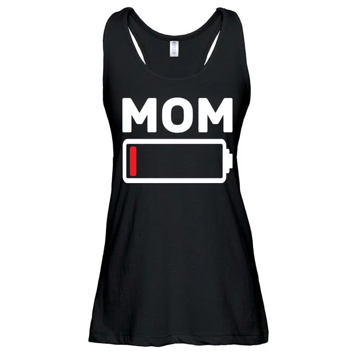 Mom Low Battery Ladies Essential Flowy Tank