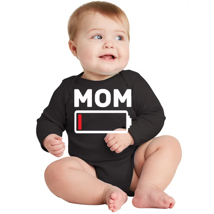 Mom Low Battery Baby Long Sleeve Bodysuit