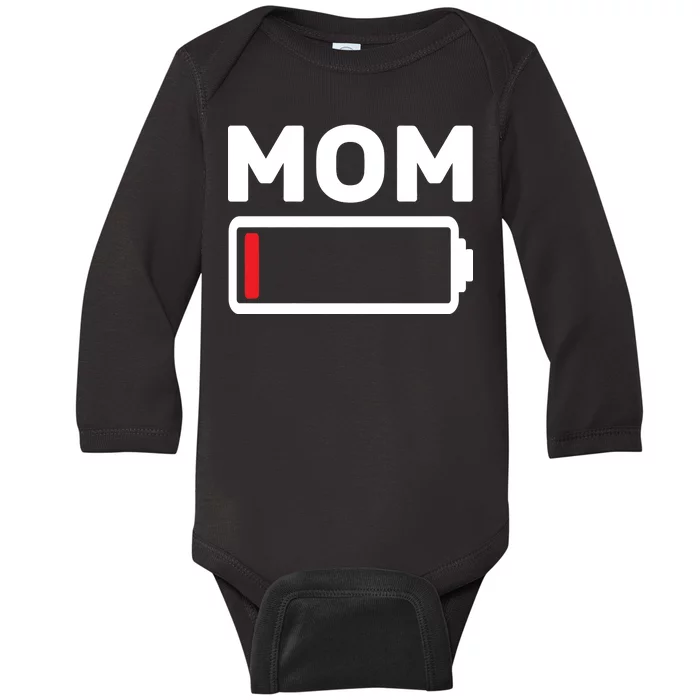 Mom Low Battery Baby Long Sleeve Bodysuit