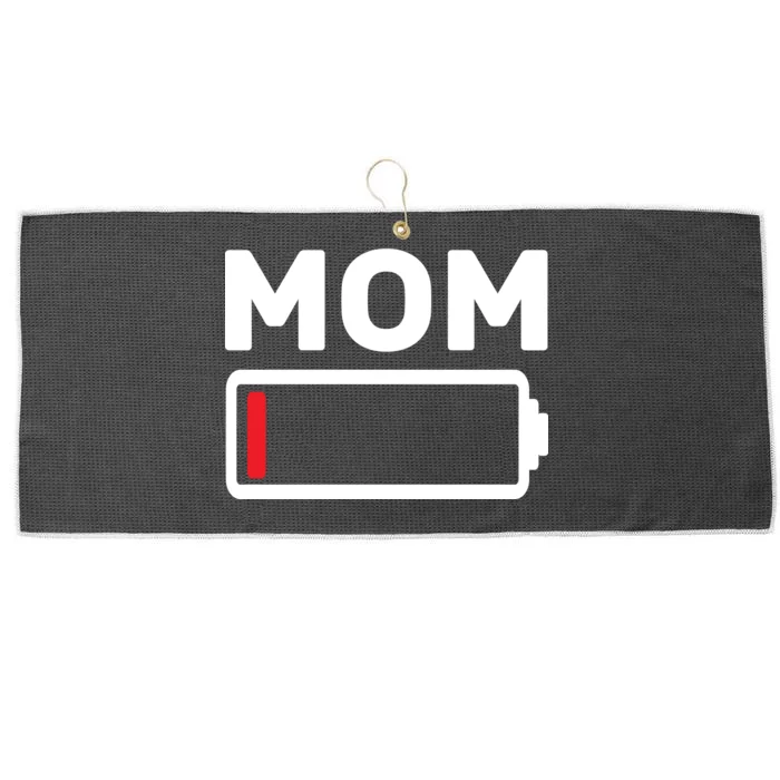 Mom Low Battery Large Microfiber Waffle Golf Towel