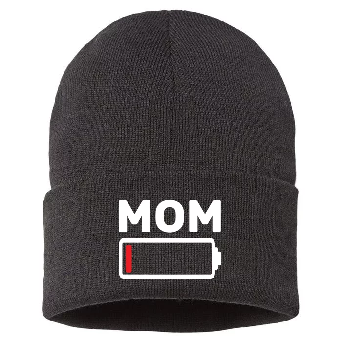 Mom Low Battery Sustainable Knit Beanie