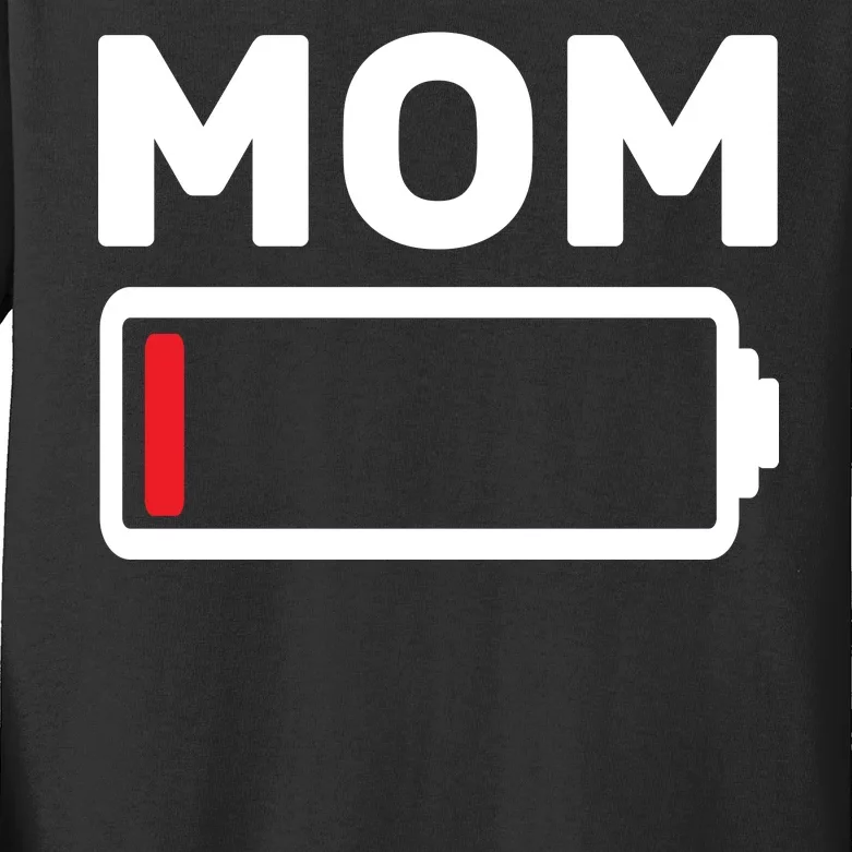 Mom Low Battery Kids Long Sleeve Shirt