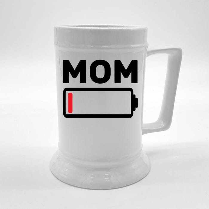 Mom Low Battery Front & Back Beer Stein