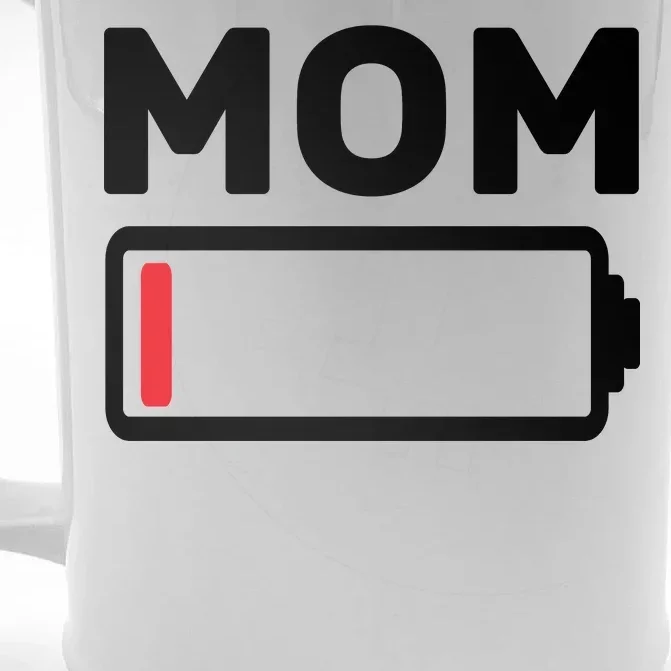 Mom Low Battery Front & Back Beer Stein