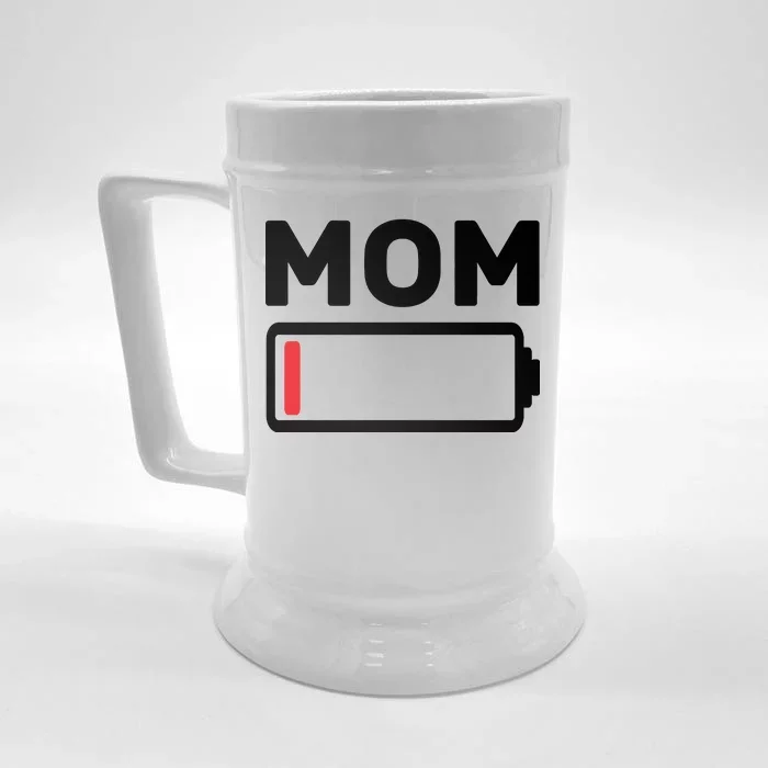 Mom Low Battery Front & Back Beer Stein