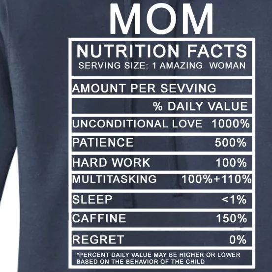 Mom Nutritional Facts Funny Women's Pullover Hoodie