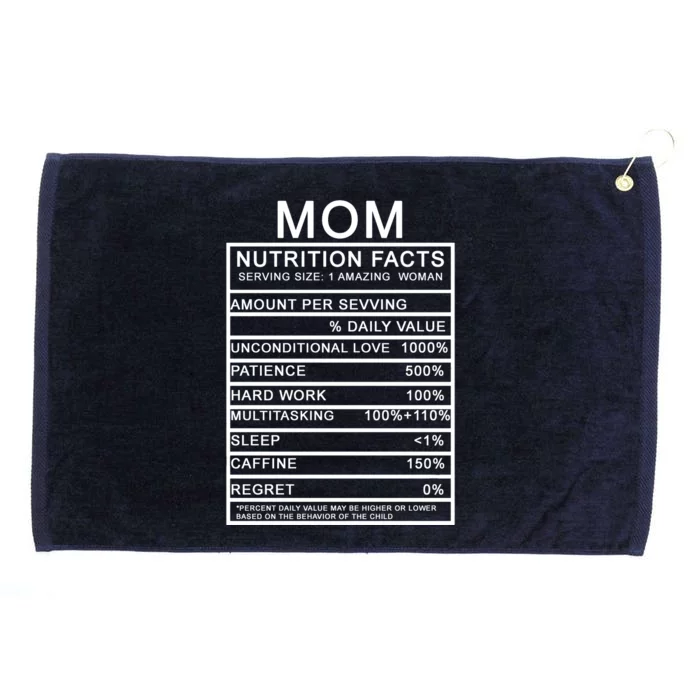 Mom Nutritional Facts Funny Grommeted Golf Towel