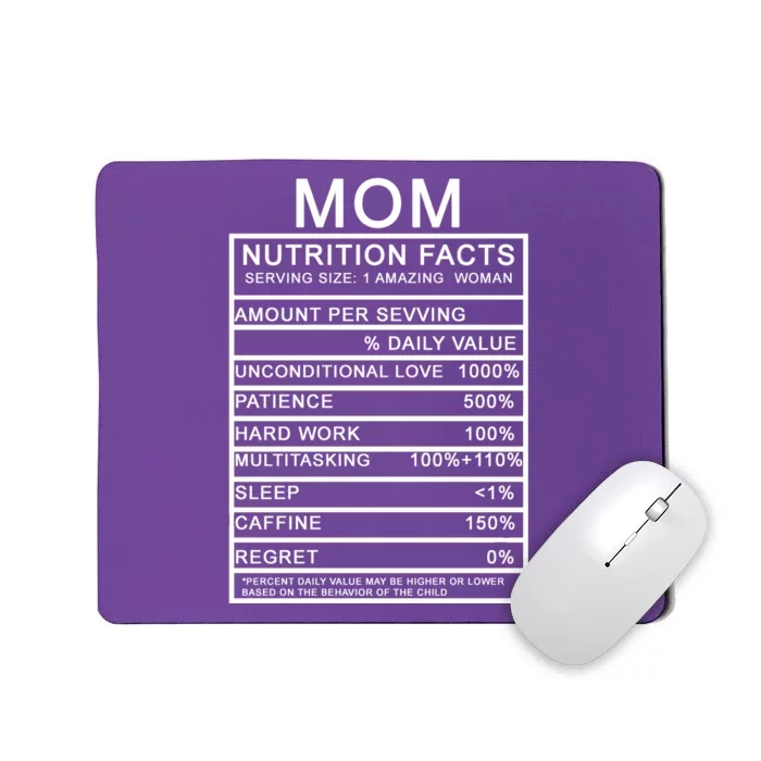 Mom Nutritional Facts Funny Mousepad