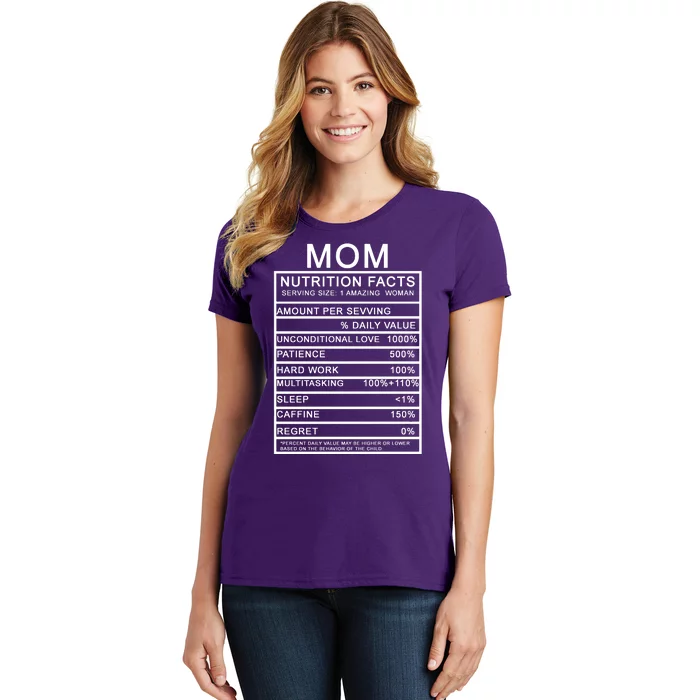 Mom Nutritional Facts Funny Women's T-Shirt