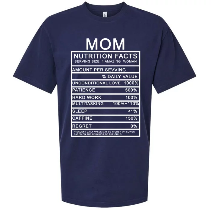 Mom Nutritional Facts Funny Sueded Cloud Jersey T-Shirt