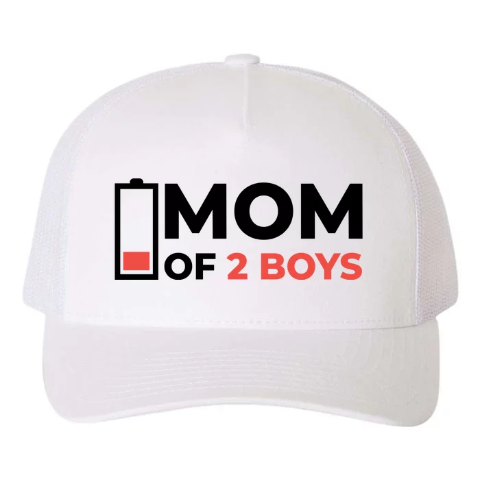 Mom Of 2 Boys Low Battery Yupoong Adult 5-Panel Trucker Hat