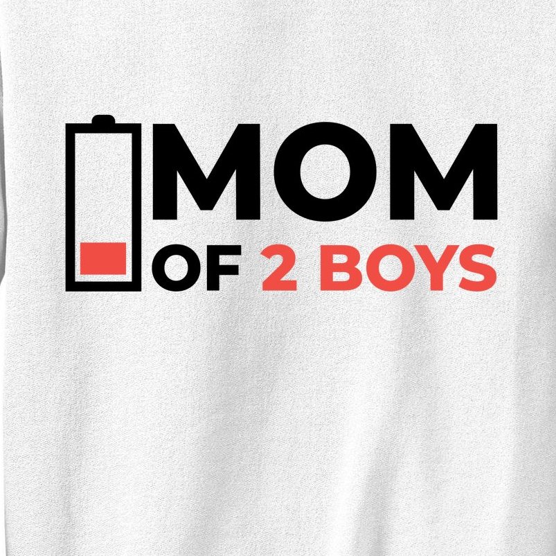 Mom Of 2 Boys Low Battery Sweatshirt