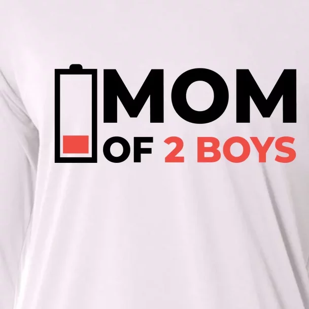 Mom Of 2 Boys Low Battery Cooling Performance Long Sleeve Crew