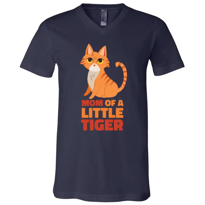 Mom Of A Little Tiger V-Neck T-Shirt