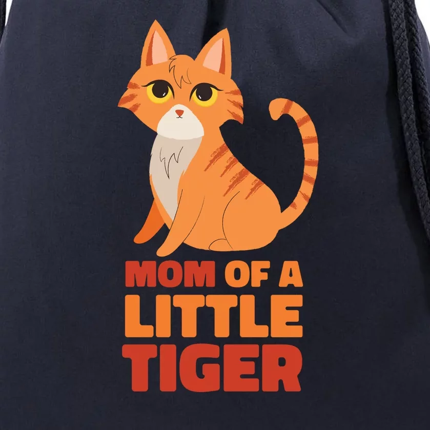 Mom Of A Little Tiger Drawstring Bag