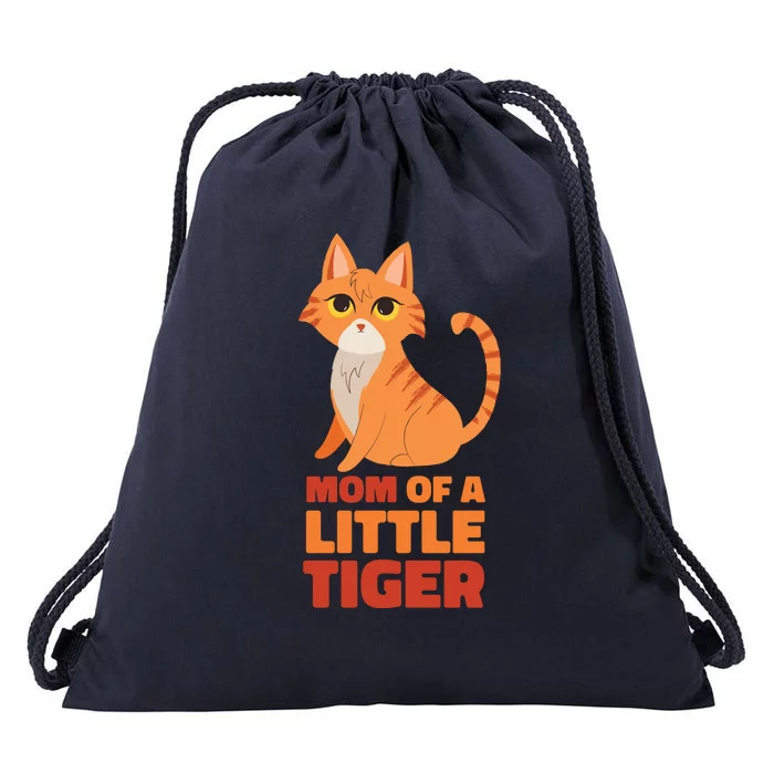 Mom Of A Little Tiger Drawstring Bag