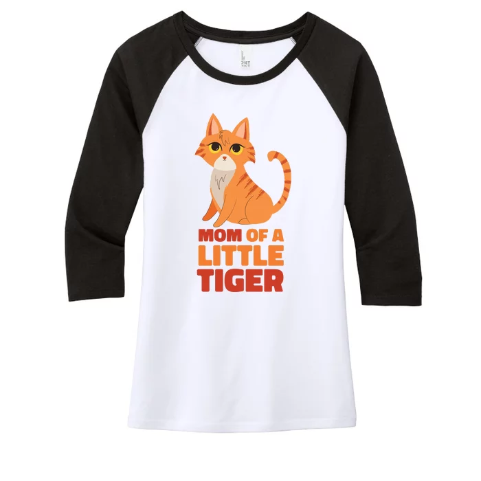 Mom Of A Little Tiger Women's Tri-Blend 3/4-Sleeve Raglan Shirt