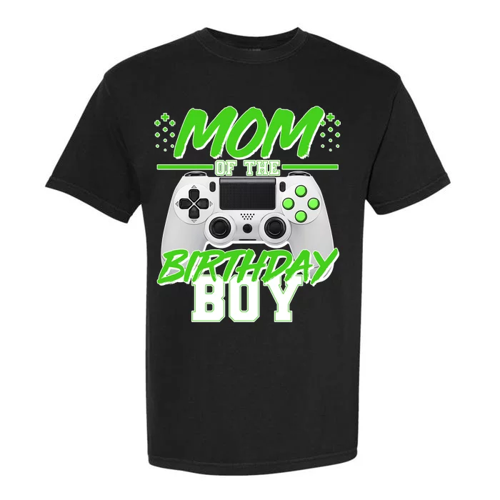 Mom Of Birthday Boy Video Gamer Garment-Dyed Heavyweight T-Shirt