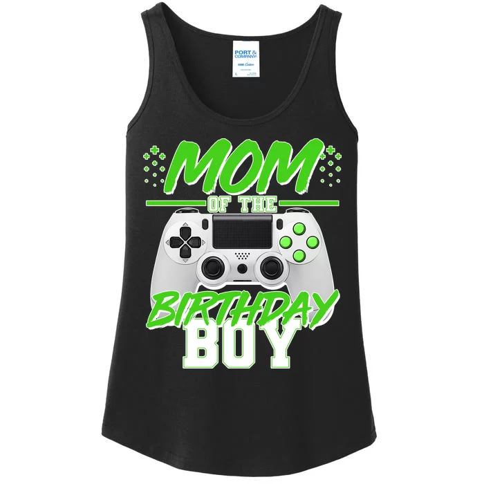 Mom Of Birthday Boy Video Gamer Ladies Essential Tank