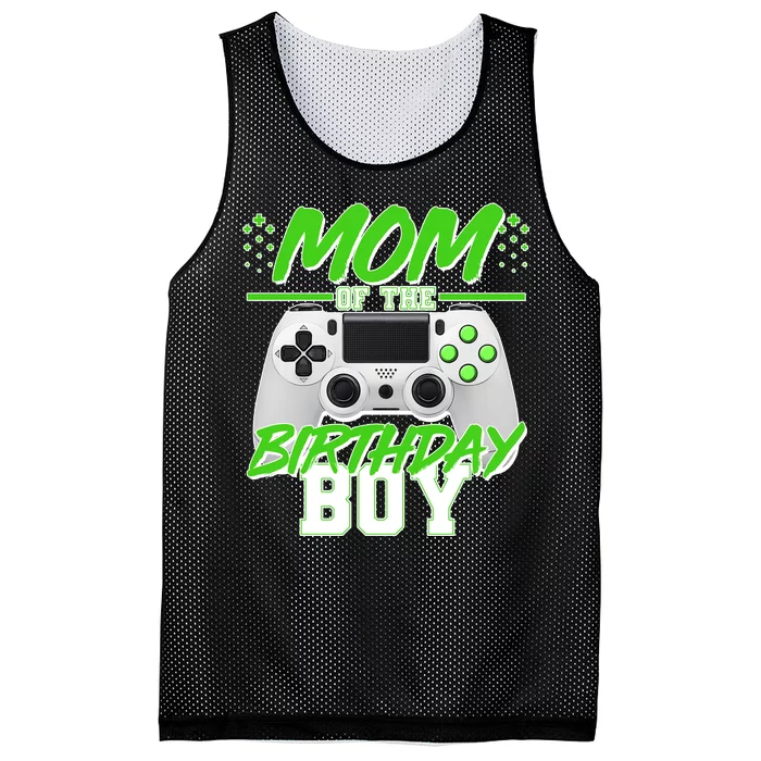 Mom Of Birthday Boy Video Gamer Mesh Reversible Basketball Jersey Tank