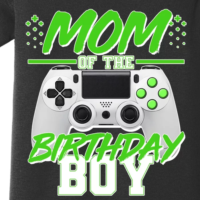 Mom Of Birthday Boy Video Gamer Baby Bodysuit