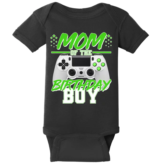 Mom Of Birthday Boy Video Gamer Baby Bodysuit