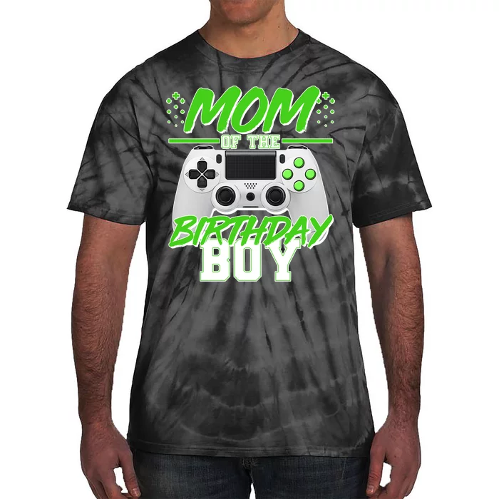 Mom Of Birthday Boy Video Gamer Tie-Dye T-Shirt