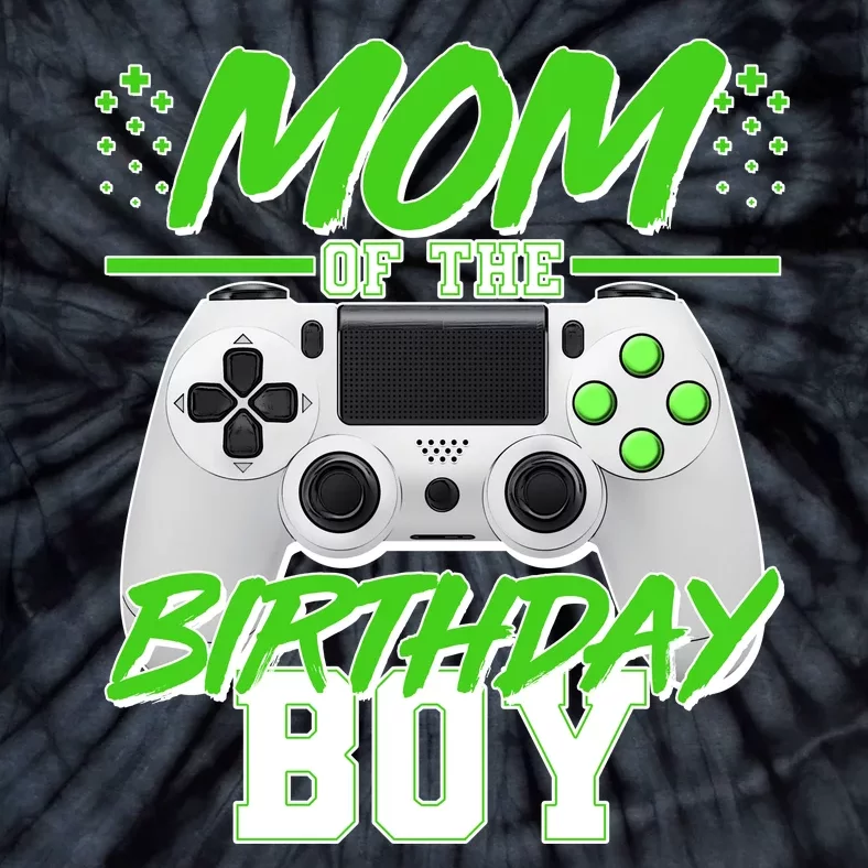 Mom Of Birthday Boy Video Gamer Tie-Dye T-Shirt