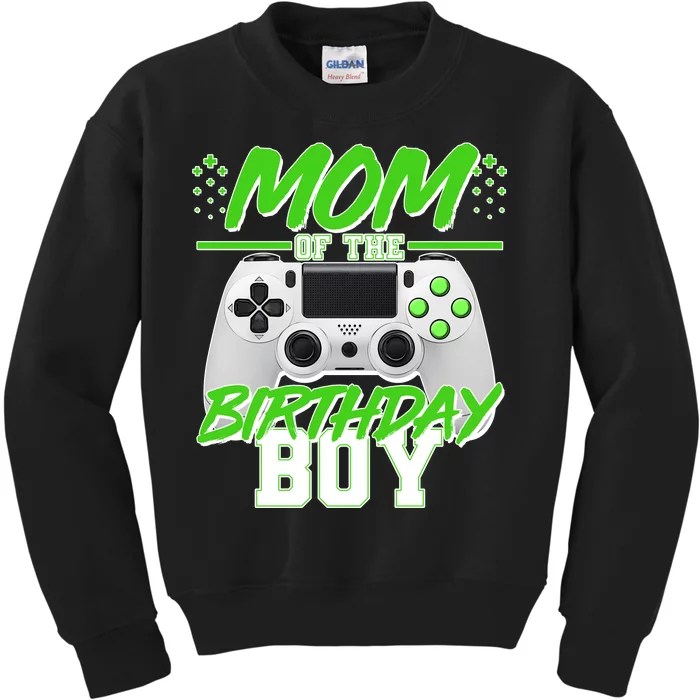 Mom Of Birthday Boy Video Gamer Kids Sweatshirt