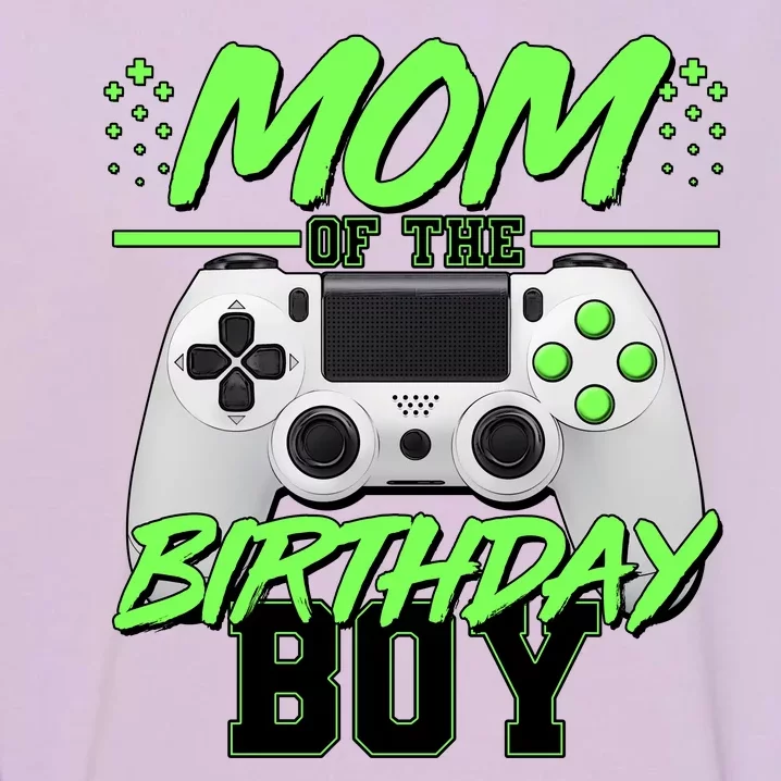 Mom Of Birthday Boy Video Gamer Garment-Dyed Sweatshirt