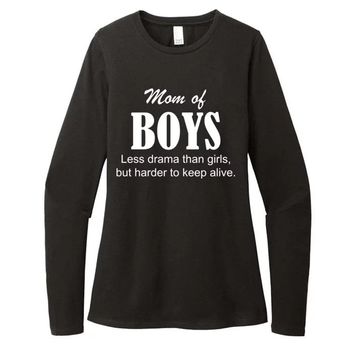 Mom Of Boys Womens CVC Long Sleeve Shirt