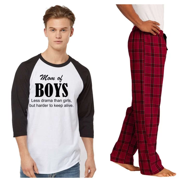 Mom Of Boys Raglan Sleeve Pajama Set