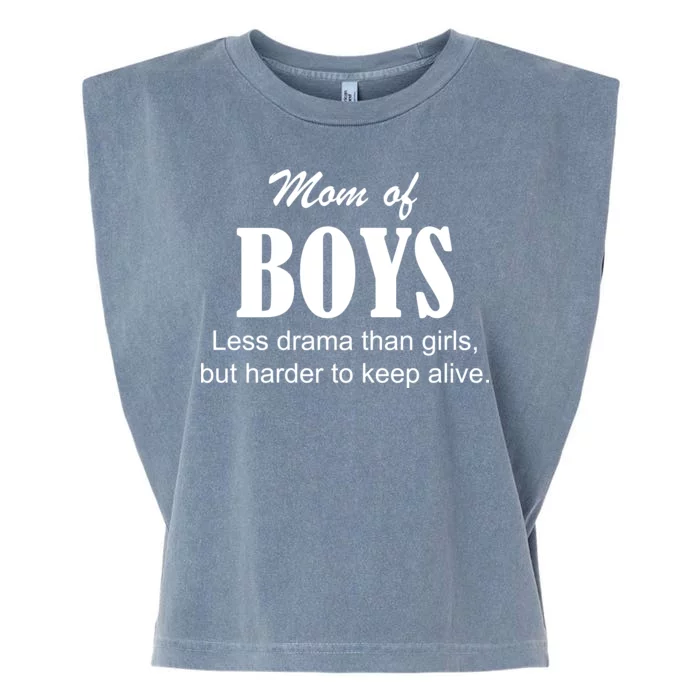 Mom Of Boys Garment-Dyed Women's Muscle Tee