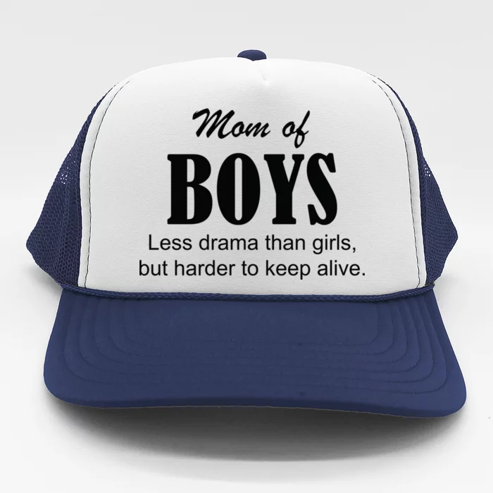 Mom Of Boys Trucker Hat