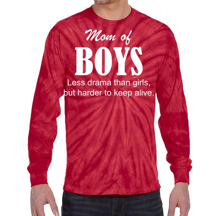 Mom Of Boys Tie-Dye Long Sleeve Shirt