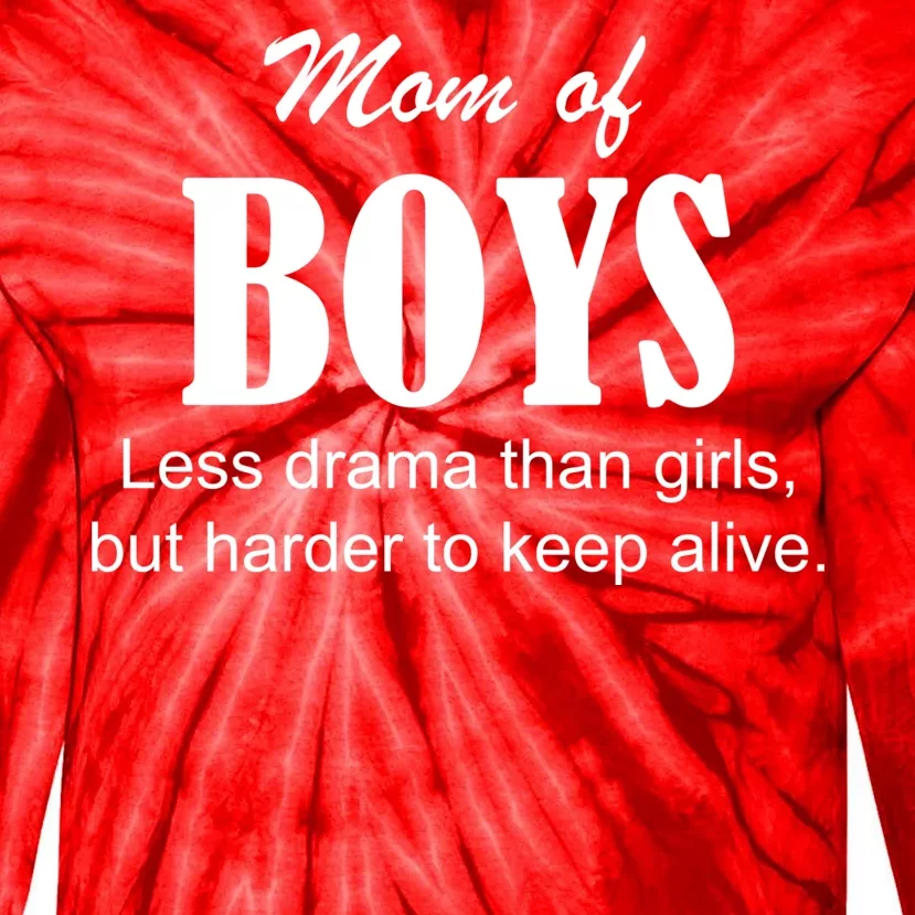 Mom Of Boys Tie-Dye Long Sleeve Shirt