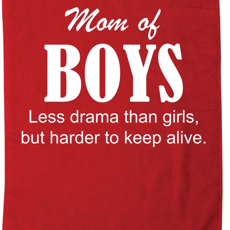 Mom Of Boys Platinum Collection Golf Towel