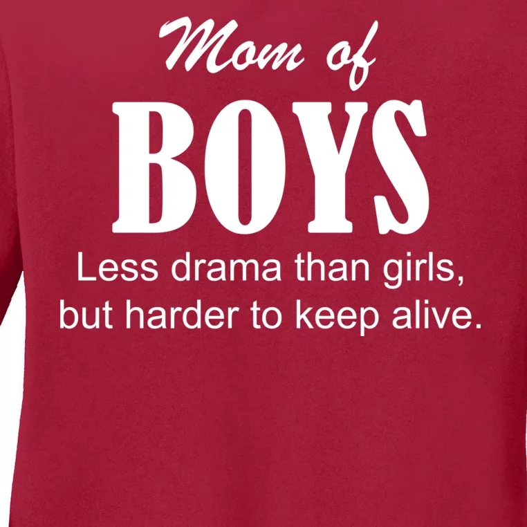 Mom Of Boys Ladies Long Sleeve Shirt