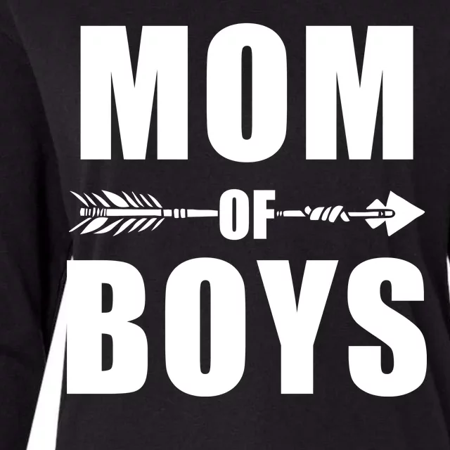 Mom of Boys Cute Mother's Day Womens Cotton Relaxed Long Sleeve T-Shirt