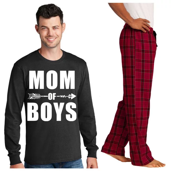 Mom of Boys Cute Mother's Day Long Sleeve Pajama Set