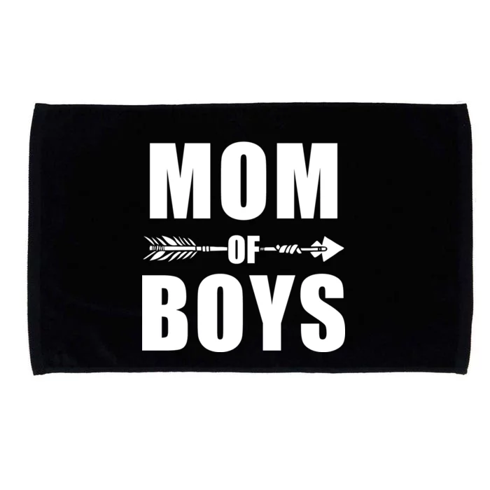 Mom of Boys Cute Mother's Day Microfiber Hand Towel